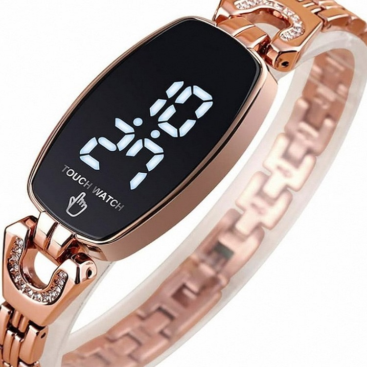 woman digital watch