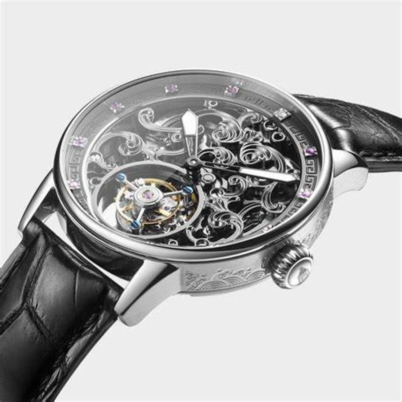 Exposed mechanical watch