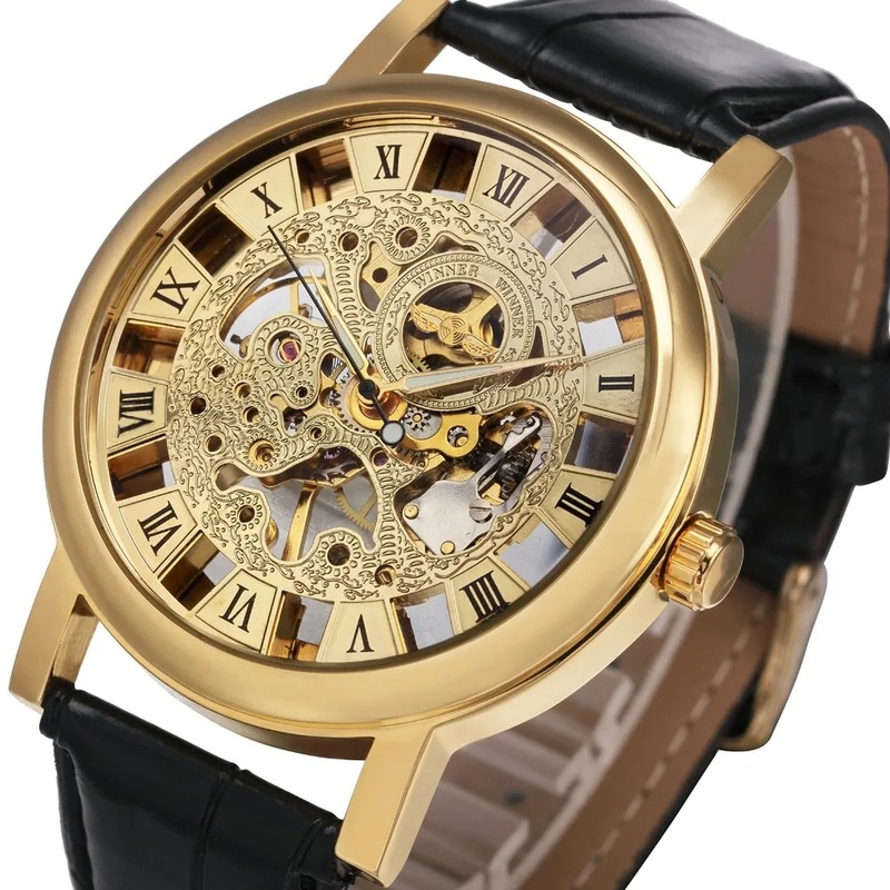 Exposed mechanical watch